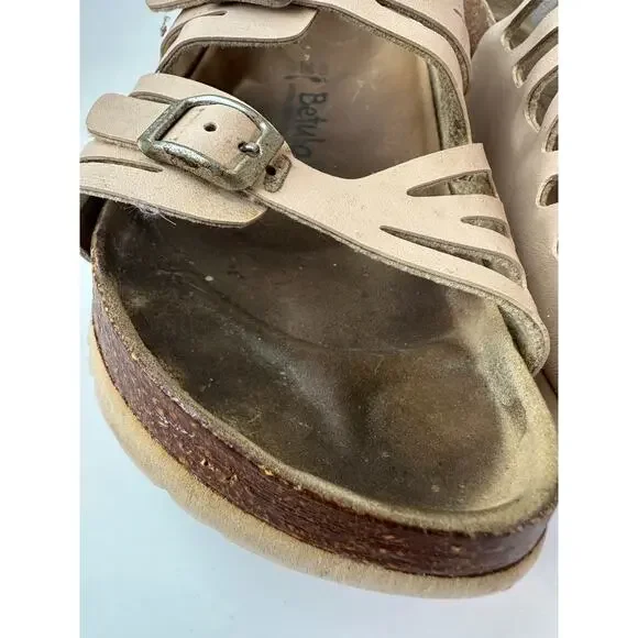 Birkenstock Betula Granada Slides Strappy Sandals Khaki Tan Peach US Size 9 - Picture 2 of 16